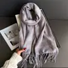 Novo Lenço Quente de Xadrez Estilo Coreano para Outono e Inverno para Homens e Mulheres, Lenço Versátil com Franjas de Imitação de Caxemira para o Dia a Dia