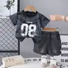 Conjunto Deportivo de Verano para Niños Conjunto de Dos Piezas Infantil Atractivo Camiseta de Manga Corta Shorts Moda Fresco Niño Bebé Verano Ropa Delgada