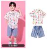 Disfraces de Actuación de Animación Infantil Uniformes de Clase de Escuela Primaria Trajes de Actuación Estilo Lindo de Jardín de Infancia Vestidos con Letras