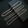Collar de Comercio Exterior Nuevo Transfronterizo Joyería Coreana Cadena de Acero de Titanio Acero Inoxidable Ancho Plano Colgante para Hombre Nk
