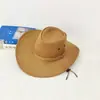 Fábrica de Sombreros de Vaquero Venta al por Mayor Sombrero de Sol de Gamuza Sombrero de Paja para Playa al Aire Libre Sombrero de Viaje Sombrero de Vaquero Occidental
