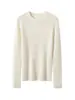 Suéter de cachemira para mujer, nuevo estilo otoño/invierno, cuello redondo, tejido de punto tipo pullover, corte ajustado, color liso, suéter base de lana