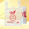 Bolsas de Compras Rojas para Supermercado, Bolsas de Plástico Gruesas para Empaque de Regalos, Bolsas Festivas para Tabaco y Alcohol, Bolsas Comerciales al por Mayor Estilo Chaleco