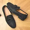 Mail direto internacional mocassins masculinos com franja novo estilo estilo britânico casual sapatos de dirigir slip-on de couro sapatos de negócios
