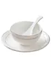 Conjunto de Tigelas Cerâmicas para Jantar com Borda Dourada para Casa, Conjunto de Tigela e Prato de Nova Porcelana, Louça, Tigela de Arroz de 4,5 Polegadas, Tigela para Sopa de Macarrão