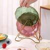 Plato de Plástico para Huesos, Plato Pequeño de Mesa, Plato para Desechos, Plato para Huesos, Charola Redonda, Plato para Frutas, Plato para Verduras, Estilo Lujo Ligero
