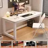 Escritorio de Computadora para Dormitorio, Uso en Casa, Escritorio de Estudio y Escritura para Estudiantes, Escritorio Simple de Escritorio, Escritorio de Oficina Rectangular Doble Engrosado
