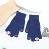 Luvas Quentes Estilo Coreano para o Inverno, Acolchoadas para Ciclismo, Dedos Separados, À Prova de Frio, Veludo de Cristal Pelúcia para Tela de Toque, Fofo Estilo Novo para Mulheres