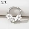 Venta Caliente en Amazon Anillo de Nariz de Flor Incrustada con Circonita de Aleación de Titanio F136 Stud para Cartílago de Oreja de Apertura Sin Costuras Joyería para Piercings Corporales