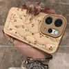 Adecuado para funda de teléfono móvil Vivos50Promini, Nuevo cordón de felpa Vivos50 de gama alta, Diseño de cereza roja de pantalla completa