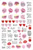 Suministro Transfronterizo B023-B034 Pegatinas para Uñas Día de San Valentín 12 Estilos Se Pueden Empaquetar por Separado