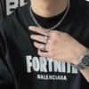 Collar de Cruz Estrella de Diamante de Diseño Nicho de Alta Gama para Hombre, Cadena Clavicular con Costura Francesa, Accesorios para Pareja para Mujer
