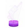 Serie de pistolas de venta caliente transfronteriza lámpara de noche 3D luz de mesa colorida con control remoto táctil enchufe luz de regalo luz visual LED