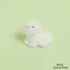Flocagem de Resina Fofo Estéreo Cachorro Branco Bichon Frisé Pequeno Animal Acessórios de Joias DIY Micro Paisagem Pequenos Enfeites