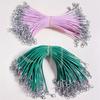Pulsera de Cuerda de Cera Colorida de 2 mm Cordón con Broche de Langosta de Doble Extremo Accesorios DIY Cuerda para Colgante de Mini Mochila Escolar Artificial Hebilla