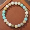 Pulsera Unisex Retro de Estilo Étnico con Cuentas de Cristal Exquisita Ojo de Tigre Cuarzo Rosa Ágata Negra Amatista Pulsera para Mujer