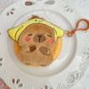 Nuevo Llegada Redonda Adorable Capibara Peluche Billetera para Monedas Colgante de Bolsa de Capibara para Hombres y Mujeres Almacenamiento Estilo No Chirriante