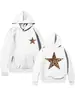 Sitio independiente de Amazon comercio exterior transfronterizo eBay en stock casual divertido estampado de leopardo estrella de cinco puntas sudadera con capucha para mujer