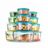 Amazon Juego de 5 recipientes de vidrio de borosilicato para almuerzo, tazón de vidrio, tazón para ensaladas con tapa, apto para microondas y horno