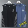 Camiseta Esportiva com Sensação de Gelo para Homens 2026 Novo Uniforme de Basquete Seda de Gelo Respirável Secagem Rápida Top Fitness Sem Mangas Tendência Nacional Camiseta