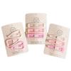 Lindo Pasador para el Cabello Infantil de Estrella Rosa para Mujer Lado Frente Flequillo Pasador para el Cabello Pasador para el Cabello Bebé Pequeño bb Clip Adorno para la Cabeza