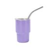 Vaso de Vino Mini Transfronterizo de 2 oz Acero Inoxidable 304 Doble Capa Copa para Vino Tinto Portátil con Popote Listo para la Venta