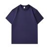 Algodão Puro Gola Redonda Ombro Caído Manga Curta Logo Personalizado Casual Solta Cor Sólida Camisa Cultural Uniforme de Grupo Camiseta Pintada à Mão Feita Sob Medida