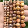 Cuentas Redondas de Ágata de Fuego Piel de Tigre Naranja de 6/8/10 mm Accesorios para Joyería DIY para Hacer Pulseras Productos Semi-Terminados Venta al por Mayor