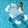 Hamaca inflable de 4 tubos, venta directa transfronteriza, para entretenimiento acuático, reclinable, cama flotante con respaldo plegable de red y explosión flotante.