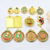 Colgante antiguo de gota de aceite de oro, tiempo corriendo, calabaza, colgante de ciervo de nueve colores, cadena de suéter de cuerda DIY, accesorios de joyería