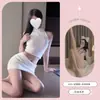 Lencería Sexy, Suéter Morado Sexy y Atractivo, Cuello Alto Pequeño, Conjunto de Falda Corta Sexy que se Ajusta a la Cadera, Lencería Coqueta y Divertida