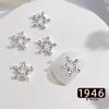 Decoraciones de Arte de Uñas de Estrella de Cinco Puntas Brillantes, Metal Hueco Transfronterizo con Pedrería Incrustada de Aleación, Pedrería de Estrella para Uñas DIY, Accesorios para Uñas