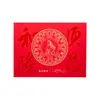 Caja de Regalo Roja Personalizada con Tapa y Base, Caja de Empaque Coleccionable, Caja de Regalo Navideño Estampada en Oro, Hecha por Encargo en Fábrica de Hangzhou