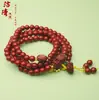Pulsera de Cinabrio Pixiu Loto Collar 108 Cuentas de Buda Arena Dorada Púrpura Original DIY Portátil Pulsera Año del Zodiaco para Mujer