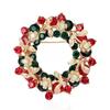 Broche Pin Insígnia Broche de Guirlanda de Natal Europeu e Americano Acessórios para Terno Feminino Anti-Exposição Strass Flor de Seda Fivela de Lenço