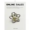 Ayuko Xiaoxiang Botones Metálicos Exquisitos con Diseño de Flor Recortada Botones Decorativos para Prendas de Abrigo de Lana para Hombres y Mujeres Botones Simples para Suéter