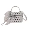 Bolsa de Mão com Bolinhas Estilo Coreano para Mulheres, Novo Modelo de Verão, Bolsa de Ombro Transversal de Nicho, Bolsa Saco Casual com um Toque para o Dia a Dia