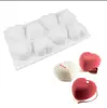 8 moldes de silicona para pastel de mousse francés italiano con forma de corazón, molde de silicona para postres, molde de yeso