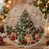 Decoración Colgante de Corona de Santa de Nuevo Producto Transfronterizo Adorno Acrílico DIY de Santa Claus Navideño