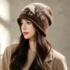 Gorro de Punto Retro Americano con Estrella y Letra, Holgado, para Hombres y Mujeres, Otoño e Invierno, Adelgazante de Rostro, Gorro para Clima Frío, Cubre-cabeza, Protección para los Oídos, Gorro Caliente