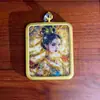 Thangka da Série de Minerais de Pedra Bruta Feito à Mão Nove Fogo Púrpura 4*5 Núcleo do Cartão Não Pintado à Mão