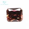 Biselado Rectangular coche flor Rubor circón piedra desnuda sintético punta inferior rectangular pequeño octagonal circonio piedra blanca CZ