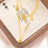Ansioso por um Colar Estrela de Oito Pontas Estilo Leve de Luxo Personalizado de Alta Qualidade Que Não Desbota por Muito Tempo. Colar Estrela de Ouro Areia Antigo para Sua Namorada