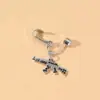 Popular de Europa y América, piercing de ombligo de pistola incrustado con diamantes, aro de ombligo sin perforación, joyería de piercing personalizada, venta al por mayor transfronteriza Amazon