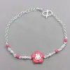 Pulseira de Prata de Lei S925 Nova Cola Pingada Fofa Coelhinho Bebê Pulseira Joias de Prata para Crianças Outlet de Fábrica