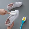 Cepillo para zapatos de piel suave con mango largo, cepillo doméstico para limpiar zapatos sin dañarlos, cepillo multifuncional de espuma suave para lavar zapatillas.