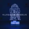 Regalo creativo exclusivo transfronterizo de Star Wars regalo luz de noche LED 3D colorida lámpara de mesa de noche con control remoto táctil