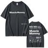 Camiseta Gráfica de Gimnasio 'Muscle Mommy' Meme Divertido Fitness Verano m