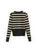 Suéter de Punto de Alta Calidad 2026 Primavera y Otoño para Mujer, Top Corto, Corte Ajustado, Ropa Exterior, Chaqueta Cardigan de Suéter Rayado con Cuello en V