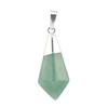 Colgante de bala con forma de cono geométrico y columna hexagonal de cristal natural, joyería con espíritu de comercio exterior